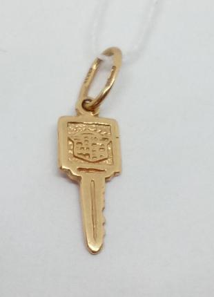 Золотая подвеска Ключ. 140130