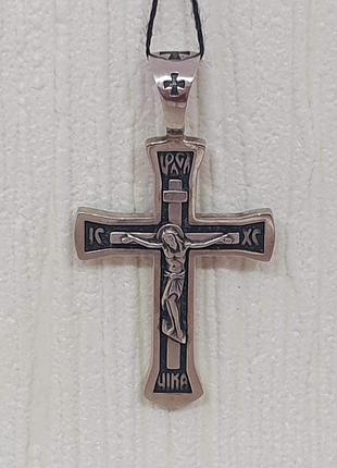 Золотой крестик. Распятие Христа. 11513-Ч БЕЛ