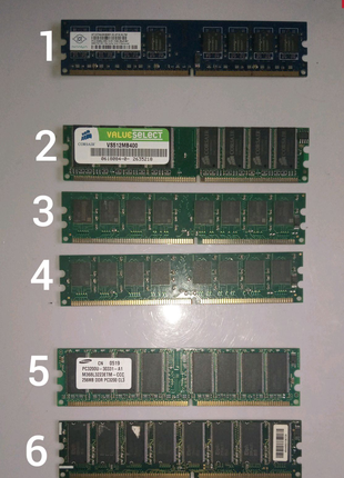 Цена за все: Оперативка DDR 1 , DDR 2 оперативная память