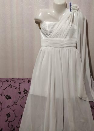 Платье свадебное или выпускное на одно плечо (ог- 90 см+-)  20