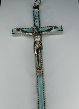 Sa italy православный крест форма серебро эмаль