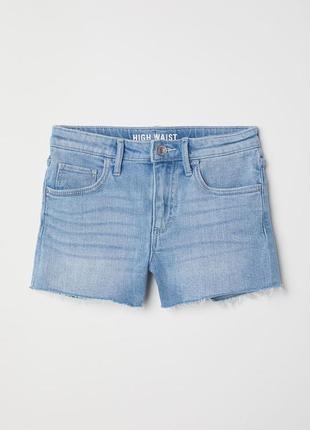 Короткие джинсовые шорты h&m для девочки 13-14 лет, 164 см