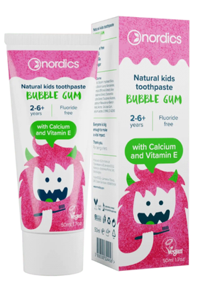 Дитяча зубна паста Nordics Kids Bubble Gum, 50ml