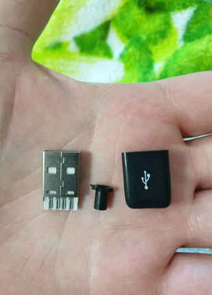Штекер разъем USB под пайку USB 2.0 male