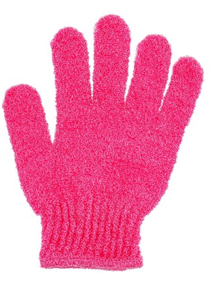 Банная мочалка-перчатка розовая
