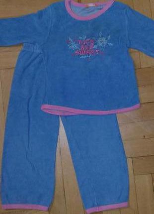 Махровая пижама на девочку tm hema на 3-4 года