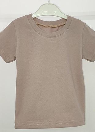 Однотонная базовая футболка для девочки 2-3 лет, размер 98-104