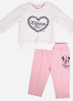 Комплект «Minnie Mouse 68-74 см (6-9 мес), бело-розовый». Прои...