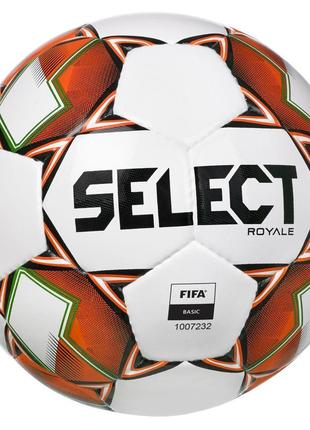 Мяч футбольный Select Royale FIFA Basic v22 белый/оранжевый ра...