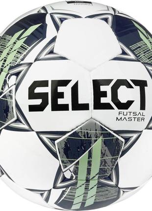 Мяч футзальный Select Futsal Master v22 белый/зеленый размер 4...