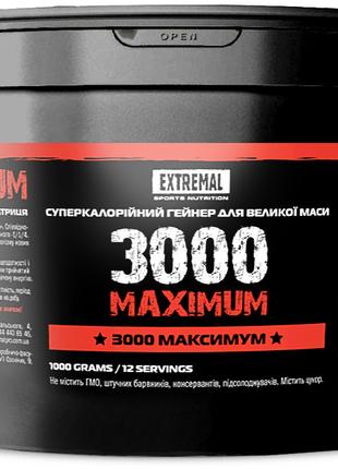 Гейнер 3000 Maximum Extremal 1000 г Клубника со Сливками Гейне...