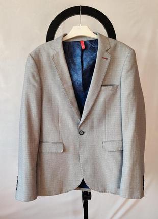 Пиджак мужской серый классический на выпускной костюм для офис...