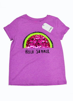 Фиолетовая сиреневая футболка next на девочку 9 лет