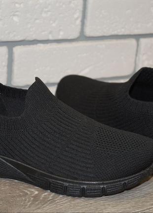 Кросівки текстильні чорні, підліткові