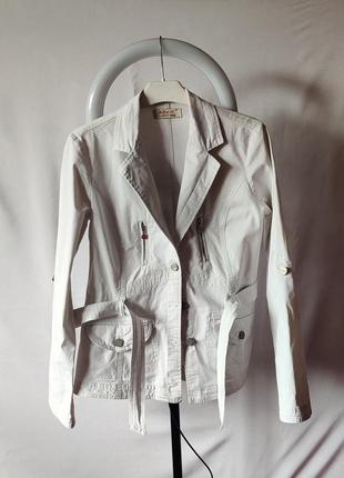 Женский пиджак жакет белый весенний легкий фирменный бренд mes...