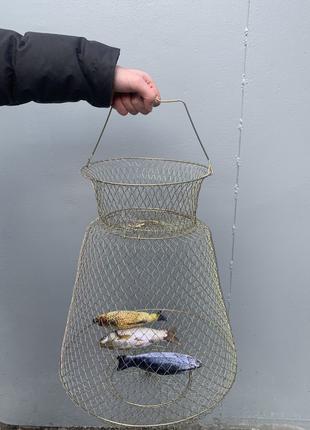 Садок для рыбы металлический рыболовный 33 см