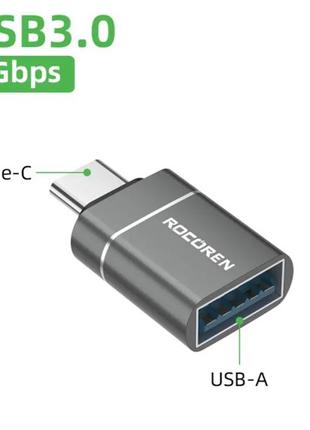 Адаптер Rocoren OTG з USB Type C на USB 3,0 A