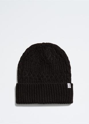 Новая зимняя шапка calvin klein ( ck black knit cuff beanie ha...