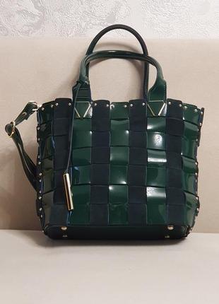 Мега стильна жіноча сумка "плетінка" 2в1 бренду lijiayuan з на...