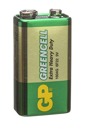 Батарейка крона GP Greencell 1604GLF 6F22 9V (Солевая)