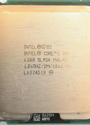 Процессор Intel Core 2 Duo E6300 1.86GHz/2M/1066 (SL9SA) s775,...