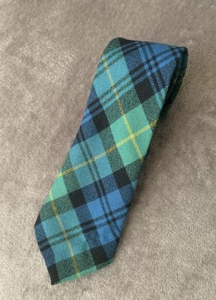 Краватка Gordon  Шотландії вовна синьо-зелена карта