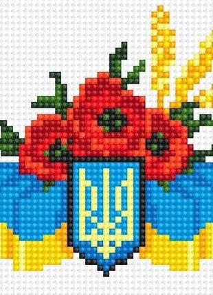 Алмазная вышивка " Герб Украины " символ государства Трезубец ...