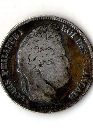 Королівство Франція 5 франків 1834 рік срібло 25 гр. 900 проби...
