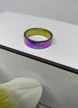 Кольцо цветное фиолетовое бэтмен кольца летучая мышь