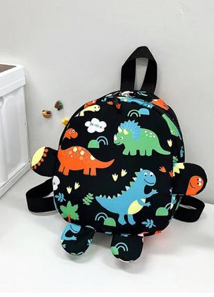 Детский рюкзак динозавры, черный, новая
