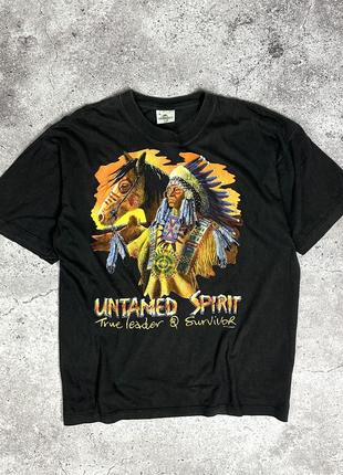 Вінтажна футболка untamed spirit з індійцем
