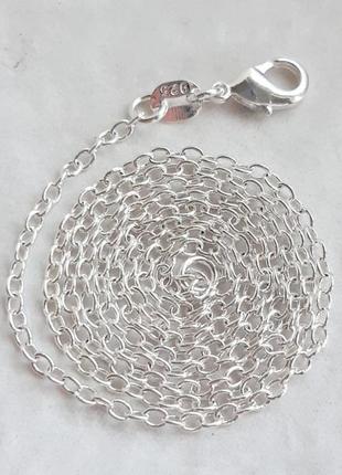 Срібний ланцюжок якірного плетіння, 925 проба, 47 см