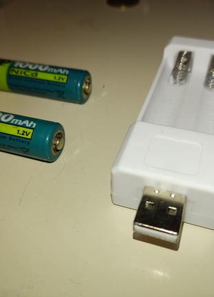 USB зарядка с пальчиковыми аккумуляторами АА GP 1000 Ni-mh