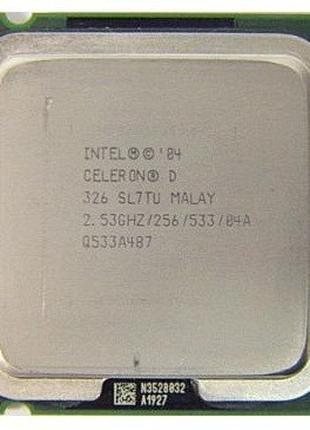 Процессор Intel Celeron D 325 2.53GHz/256/533 (SL7TU) s478, tray