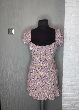 Короткое платье в цветочный принт ультракороткое платье d&amp;...