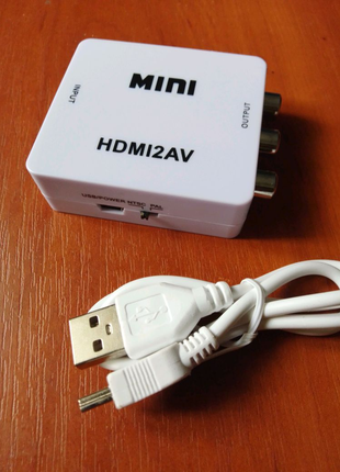 Адаптер переходник HDMI на 2 AV