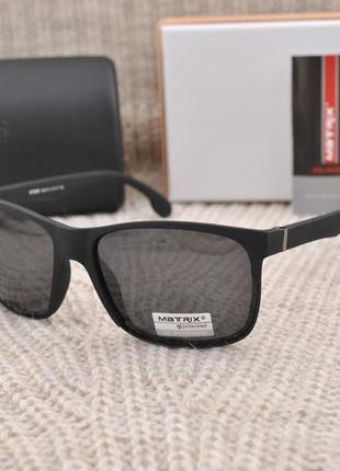 Фирменные солнцезащитные матовые очки matrix polarized mt8596