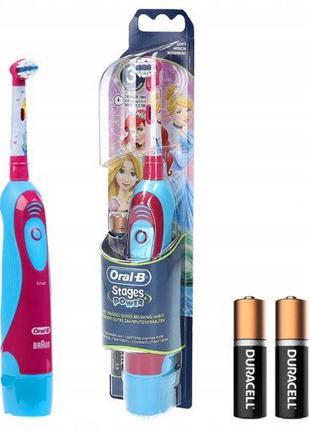 Детская зубная щетка Принцесса на батарейках Braun Oral-B Stages