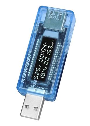 USB тестер вольтметр, амперметр, тестер зарядок, Keweisi KWS-V20