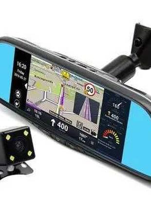 Автомобильное зеркало заднего вида с GPS-навигацией WiFi Bluet...
