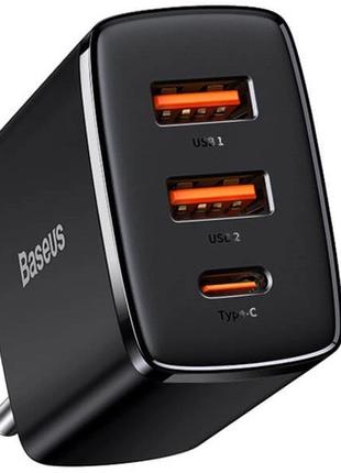 Быстрое зарядное устройство Baseus Compact 2x USB / USB Type C...