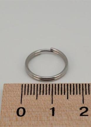 Кольцо заводное металлическое 15 мм. (для брелка/ключей) арт. ...