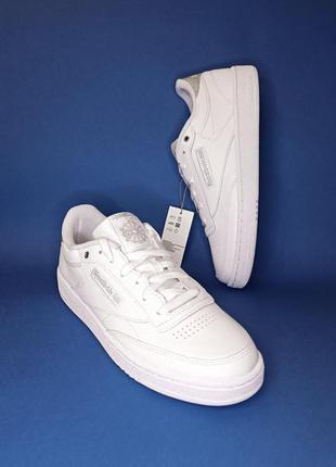 Жіночі шкіряні білі кросівки кеди reebok club c 42 розмір