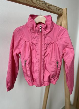 Легка весняна рожева куртка для дівчинки 116 розова куртка бом...