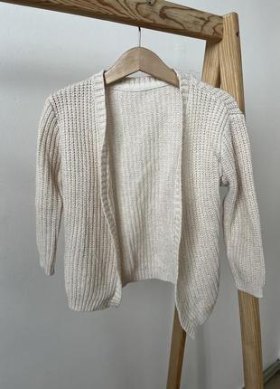 Молочный вязаный свитер кардиган накидка не little angel