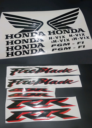 Наклейки на мотоцикл бак пластик Хонда honda cbr rr fire blade