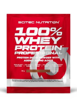 Протеин Scitec 100% Whey Protein Professional, 30 грамм Клубника
