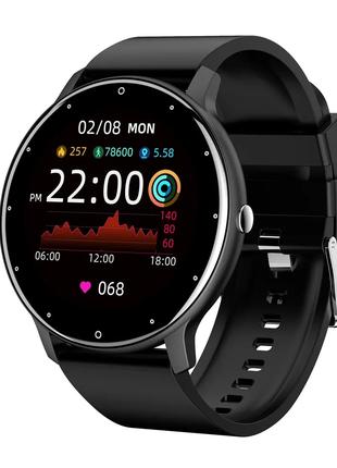 Умные Смарт часы Smart Watch ZL02 Чёрные / Тонометр Пульоксиме...