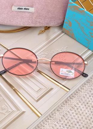 Красивые овальные фотохромные солнцезащитные очки polarized ха...