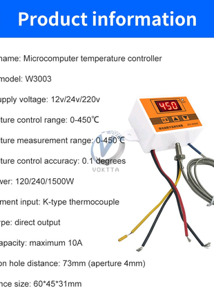 Терморегулятор высокотемпературный (термостат) ZFX-W3003, от 0 до